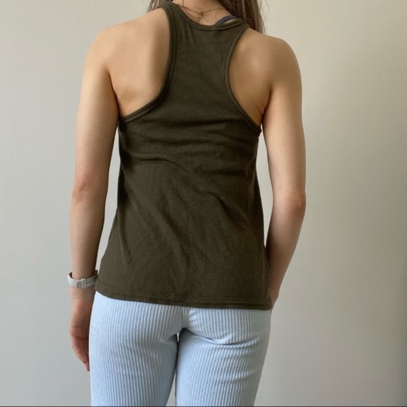 Intimately Free People Flowy Tank Top Ribbed High Neck Racer Back Trapeze Size S - Picture 2 of 13